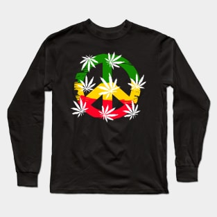 Rasta Colors, Herbs, Meditation, Reggae Colors Long Sleeve T-Shirt